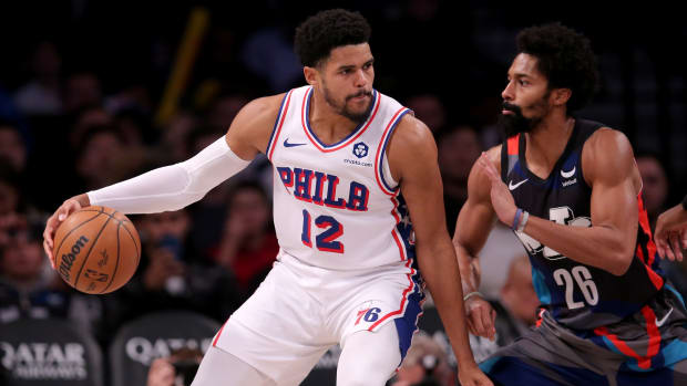 Tobias Harris is questionable for the 76ers' matchup against the Nets.